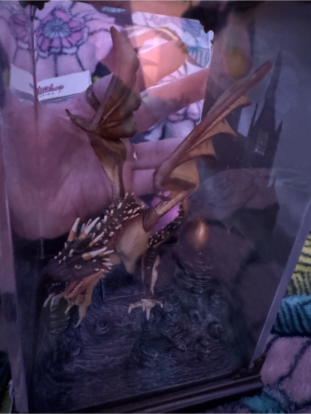 Brown Dragon Figurine Terrarium Accent - Decorative Fantasy Sculpture